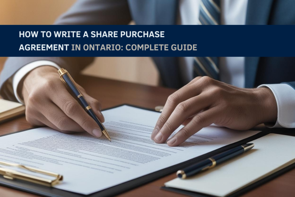 How to Write a Share Purchase Agreement in Ontario: A Complete Guide.