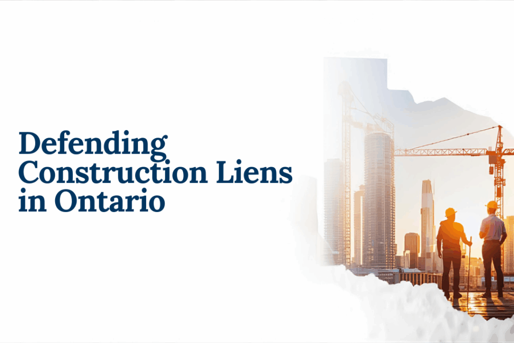 Defending Construction Liens in Ontario: A Comprehensive Guide for Property Owners and Contractors