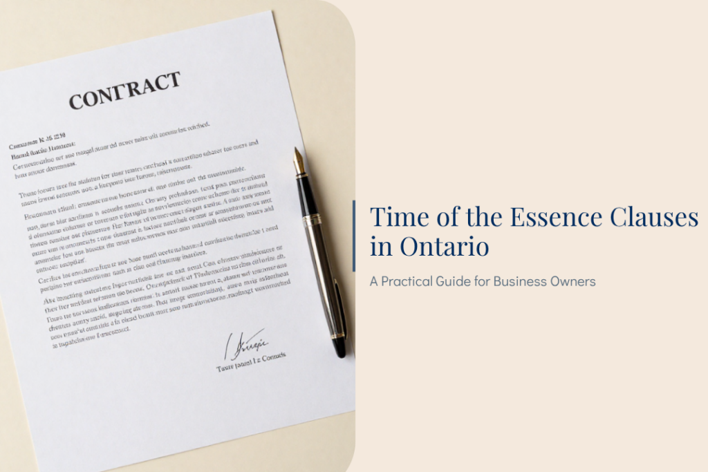 Time of the Essence Clauses in Ontario: A Practical Guide for Business Owners